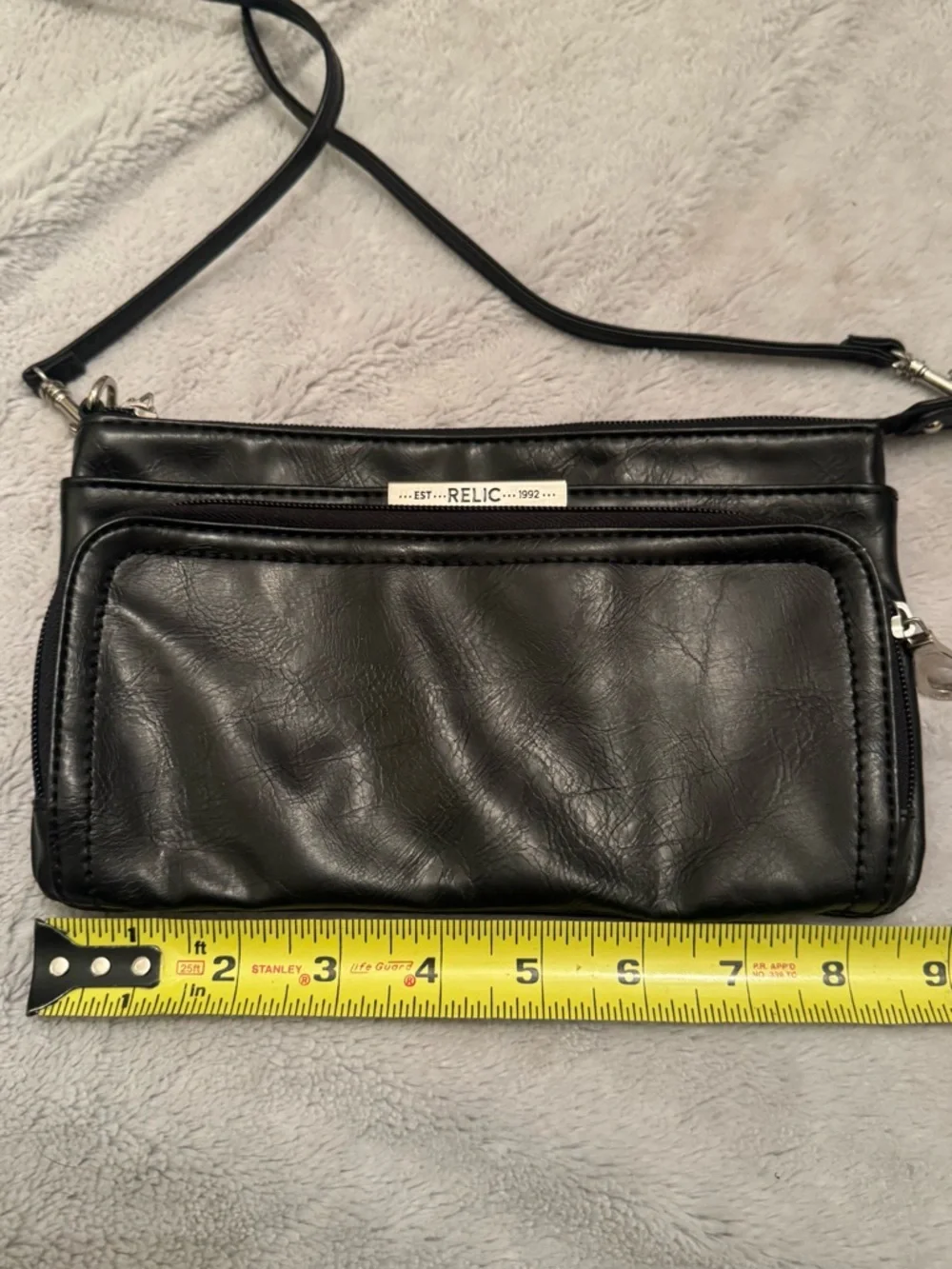 Relic Crossbody Bag Small Multi Zip Shoulder Purse Clutch‎ Detachable Strap